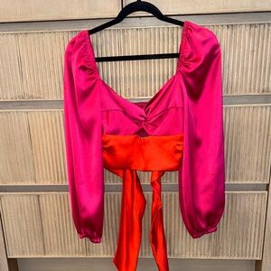 Bershka Pink and Orange Blouse